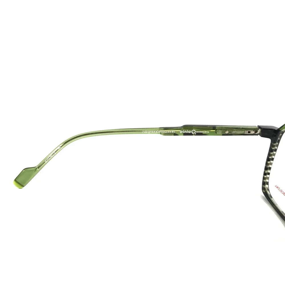 Etnia Barcelona Eyeglasses Frames IBO GRBK Green Black Striped 52-16-145